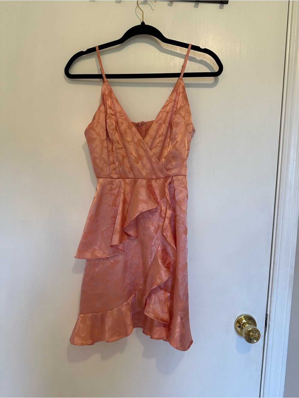 Altar'd State Peach Pink Ruffle Mini Dress